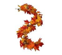 6ft Artificial Fall Garland Wreath - Pumpkin & Maple Leaf Harvest Decor
