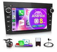 6G+128G 8 Core Android Radio Coche para Opel Astra Antara Vectra Corsa Zafira Meriva Vivara Vivaro 7 Pulgadas Radio Coche con Carplay Android Auto GPS Navi WiFi Bluetooth FM/RDS/DSP EQ Cámara Trasera