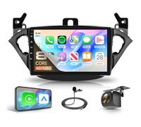 6G+128G 8 Core Android Radio Coche para Opel Corsa E 2015-2019/Opel Adam 2013-2016, 9" Pantalla Carplay Android Auto Inalámbrico FM/RDS/EQ/DSP WiFi GPS Bluetooth Panorámico de 360° Cámara Trasera