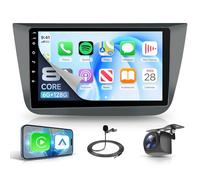6G+128G 8 Core Android Radio de Coche para Seat Altea 2004-2015/Toledo 2004-2009, 9" Pantalla Radio Carplay Android Auto Inalámbrico FM/RDS/EQ/DSP WiFi GPS Bluetooth Panorámico de 360° Cámara Trasera