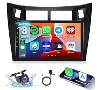 [6G+128G] 8-Core Android Radio para Toyota Yaris 2005-2011 con Carplay Inalámbrico Android Auto, Hodozzy Pantalla Táctil de 9 Pulgadas con Bluetooth Navegación GPS WiFi USB DSP FM/RDS Radio Cámara