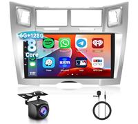 [6G+128G] 8-Core Android Radio para Toyota Yaris/Vizi 2005-2011 con Carplay Inalámbrico Android Auto, Hodozzy Pantalla Táctil de 9 Pulgadas con Bluetooth GPS WiFi USB DSP FM/RDS Radio con Cámara