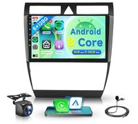6G+128G 8 Core Inalámbrico Carplay Android Radio Coche para Audi A6 C5 1997-2004 S6 1999-2004 RS6 2002-2006 9 Pulgadas Radio Coche Android Auto GPS Navi WiFi Bluetooth FM/RDS/DSP EQ/SWC Cámara Trasera