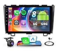 6G+128G 8 Core Inalámbrico Carplay Android Radio Coche para Honda CRV CR-V 3 2007-2011 9 Pulgadas Touchscreen Radio Coche Android Auto GPS Navi WiFi Mirror Link Bluetooth FM/RDS/DSP/SWC Cámara Trasera