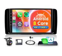 6G+128G 8 Core Inalámbrico Carplay Android Radio Coche para Mercedes Benz R Class W251 R280 R300 R320 R350 R63 2005-2017 9 Pulgadas Radio con Android Auto GPS Navi WiFi Bluetooth FM/RDS Cámara Trasera