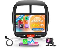 6G+128G 8 Core Inalámbrico Carplay Android Radio Coche para Mitsubishi ASX 1/Citroen C4/Peugeot 4008 10 Pulgadas Radio con Android Auto GPS Navi WiFi Mirror Link Bluetooth FM/RDS/DSP EQ Cámara Trasera