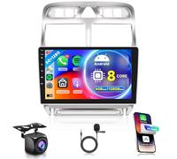 6G+128G 8 Core Inalámbrico Carplay Android Radio de Coche para Peugeot 307/307CC/307SW 2002-2013 9 Pulgadas Radio con Android Auto Navi GPS WiFi Mirror Link Bluetooth FM/RDS/DSP EQ/SWC Cámara Trasera