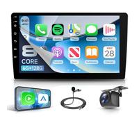 [6G+128G 8 Core] Rimoody Android Radio de Coche 2 DIN, 9 Pulgadas Pantalla Táctil Radio 2 DIN con Carplay Android Auto Inalámbrico Mirror Link Bluetooth FM/RDS/EQ/DSP WiFi GPS Cámara Trasera