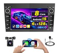 [6G+128G/8Core] Inefala Android 15 Radio Coche para Astra Antara Vectra Corsa Zafira Meriva, Wireless Carplay Android Auto, 7" Pantalla Autoradio con GPS WiFi RDS Bluetooth Cámara Trasera Mic (Negro)