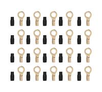 6GA Wire Lugs 12mm Inner Diameter | Copper Ring Terminal Ends for Distribution Box/Vehicle/Solar Panel | High Temperature Tolerant & Pre - Cut Heat Shrink