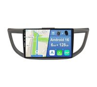[6GB+128GB] Android 16 2 DIN Autoradio para Honda CRV 2012-2016-[Integrado CarPlay/Android Auto/DSP/GPS]-IPS 10.1 Pulgada Touch Screen-CAM+Mic-Dab/Bluetooth 5.0/AHD Cámara