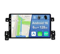 [6GB+128GB] Android 16 2 DIN Autoradio para Suzuki Grand Vitara 2004-2015-[Integrado CarPlay/Android Auto/DSP/GPS]-IPS 9 Pulgada Touch Screen-CAM+Mic-Dab/Bluetooth 5.0
