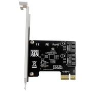 6gb Controller Adapter, Plug-and-Play 2 Port Hub, 12x5.6x3 Cm/4.72x2.2x1.18 Inches Data Transfer Cooling Accessory, Computer System Connector, for Workstation Setups Black