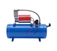 6L Compresor de Aire 100Psi Hierro Compresor de Aire Móvil Silencioso DC 12V 3.8m Manguera con Manómetro y Depósito para Motores de Automóviles, Bicicletas
