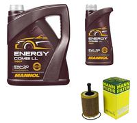 6L Mannol 5W-30 Combi LL+MANN-FILTER VW Caddy III Kasten 1.9 TDI 4motion