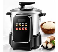 6L Máquina Eléctrica para Machacar ñame con Temporizador para 5-6 Personas | 900W Mmaquina Machacar Aceitunas,Cocción y Machacado Automático En Un Solo Equipo,Con Temporizador para Arroz,Sopas y Purés