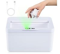 6L Papelera Pequeña con Sensor Inteligente, USB Recargable Cubo de Basura Automático con Desmontable Tapa, Sin Contacto Papelera Escritorio Papeleras de Plástico para Hogar Habitacion Cocina Oficina