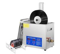 伟 祥 6L Vinyl Record Cleaner, Disc/Disk Washer Machine, 0~30 Min Timing, Clean 7-12 Inch 8 Vinyl Records One Time, Vinyl Record Cleaning System with Drying Rack for Jewelry Watch