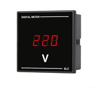 6L2 LED Ammeter Digital AC 50-500V Single Phase Voltage Meter 80x80mm Red Display for Substation Automation
