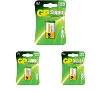 6LR61 1BL GP Super Alkaline, Paquete de 3