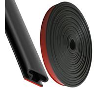 6M×10mm Burlete Puerta,Burletes para Puertas,Goma Puerta Casa,Burlete Ventana, Tira Sellado Ventana,Impermeable,Autoadhesiva,Material de Goma,6mm de Espesor (Negro)