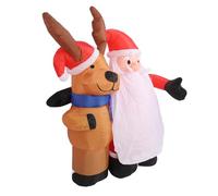 .6m Navidad Viejos Inflables y Modelos de Ciervos Santa Inflable y Luces LED LED de Reinguros Al Aire Libre Juguete para la Decoración del Jardín Jardín Eu Enchufe 220? 240V. exterior. poder. tú.