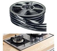 6m x 8mm Self-Adhesive Caulk Tape,Mildewproof Gap Tape Caulking Trim Strip for Kitchen Wall Tile Gap,Sink,Toilet,Bathtub,Floor Edge,and Corner Trim Strip,Waterproof and Oil-Resistant (Black)