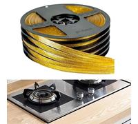 6m x 8mm Self-Adhesive Caulk Tape,Mildewproof Gap Tape Caulking Trim Strip for Kitchen Wall Tile Gap,Sink,Toilet,Bathtub,Floor Edge,and Corner Trim Strip,Waterproof and Oil-Resistant (Golden)