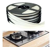 6m x 8mm Self-Adhesive Caulk Tape,Mildewproof Gap Tape Caulking Trim Strip for Kitchen Wall Tile Gap,Sink,Toilet,Bathtub,Floor Edge,and Corner Trim Strip,Waterproof and Oil-Resistant (White)