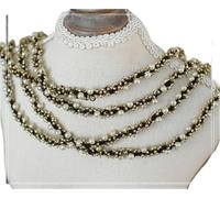 6meter Price Beaded Lace Accessories Diy Hand Decoration Belt Materials Pearl(Transparent)