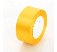 6mm 10mm 15mm 20mm 25mm 40mm 50mm Satin Ribbons White Pink Red Purple Green Black Yellow Orange 34 Colors(Golden Yellow,20mm Wide)