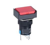 6MM 3V5V12V 1NO1NC/2NO2NC momentáneo/lámpara de bloqueo interruptores de botón de mantenimiento iluminado con luz/NO * 85 Uds(Red,1NO1NC_MOMENTARY RESET_12V)