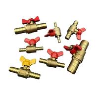 6mm 8mm 10mm 12mm 14mm 16mm 19mm 25mm 32mm espiga for manguera conector de instalación de tubería de válvula de bola de cierre neumático de latón bidireccional(19mm Second Type)
