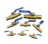 6mm 8mm 10mm 12mm 14mm 16mm 19mm 25mm 32mm espiga for manguera conector de instalación de tubería de válvula de bola de cierre neumático de latón bidireccional(32mm)