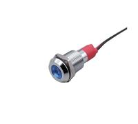 6mm 8mm 10mm 12mm LED Lámpara de señal luz indicadora metal con cable 3V 5V 6V 12V 24V 110V 220V Rojo Azul Verde Amarillo(1pcs Blue,8mm,110-220V)