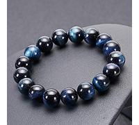 6mm 8mm 10mm 12mm Royal Blue Tiger eyes Beads Bracelet Men Charm Natural Stone Braslet For Man Handmade Jewelry-12mm_17 centimeters