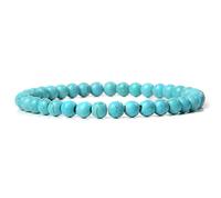 6mm Azul Lapislázuli Ojo De Tigre Ágatas Buda Pulseras Piedra Natural Cuentas Redondas Cuerda Elástica Hombres Mujeres,8 Turquesa,Cuerda Elastica 19CM