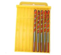 6mm Drill Bit Set 5Pcs | YG8 Alloy Head & Triangular Shank for Wood/Wall/Tile | Non - Slip Design with 45# Carbon Steel Body | 100mm Length