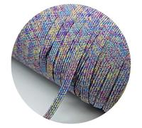 6mm Glitter Elastic Ribbon Sewing Band Fiat Rubber For Waist Stretch Rope DIY Mask Lanyard(Color-05,2yards)