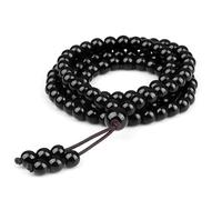 6mm Matte Black Lava Stone Bracelet Necklace 108 Beads | Mala Wrap Bracelets Men Charm Fashion Yoga Bangle Rosary Buddhist Jewelry