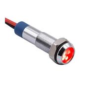 6mm Metal Indicator Signal 110-220V DC AC Motorcycle Wire Light Red Green Blue Amber White 5/10Pcs(8,5pcs)