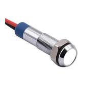 6mm Metal Indicator Signal 110-220V DC AC Motorcycle Wire Light Red Green Blue Amber White 5/10Pcs(A,5pcs)