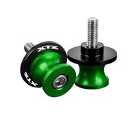 6mm Motorcycle Accessories CNC Aluminum Swingarm Spools Slider Rear Stand Screws Compatible with XTZ125 XTZ150 XTZ750 XTZ660 XTZ1200(Green 6mm)