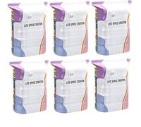 6Pack No Pump Vacuum Storage Bags - Press & Seal, No Pump Needed - Extra Large Storage Bags - Roll-Up Compression For Closet Dorm Down Jackets Quilts Clothing Shoes Comforters, Space Saver,100x80x38cm