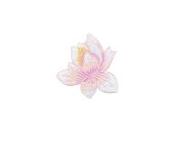 6pc 8.5CM/Lotus Flower Applique Patches Thermocollant,Fabric Flowers Embroidery Iron On Stickers For Clothing,Dress,Cheongsam(Color 3)