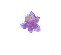 6pc 8.5CM/Lotus Flower Applique Patches Thermocollant,Fabric Flowers Embroidery Iron On Stickers For Clothing,Dress,Cheongsam(PURPLE)