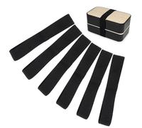 6PC Fiambreras Bandas Elásticas, Correa Elástica Negra Bento, Bento Box Strap, Bentos Caja Correas, Fiambrera Estirable Bentos Correa, para Oficina en El Hogar, Escuela, Camping y Picnic