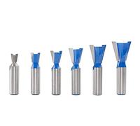 6pcs 1/4 "vástago de cola de milano conjunto de brocas de fresado de broca de grabado de carpintería, para herramientas de carpintería, etc.