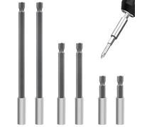 6pcs 1/4" Vástago Hexagonal Magnéticas, 50/100/150mm Taladro Portapuntas Destornillador Vástago Magnético Soporte Extensión Destornilladores Brocas Y Puntas Alargador Puntas Atornillador Titulares