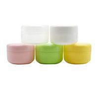 6pcs 100 ml - Jarra de plástico crema para la cara de sombra de ojos vacíos y rellenables contenedor Pot Lip balm Loción Botella de botes de cosméticos de maquillaje soporte